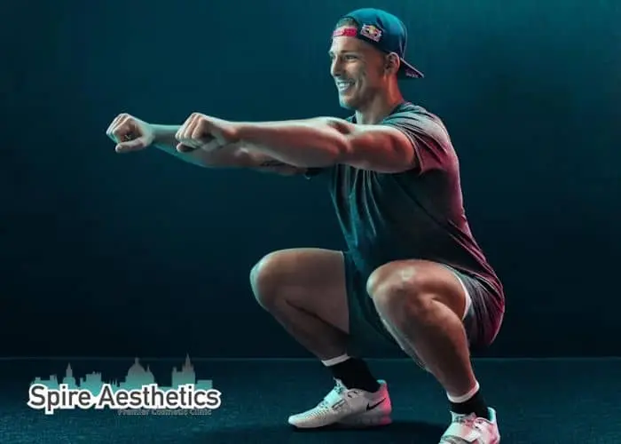 Image of man build leg muscle Sighthill through exercise